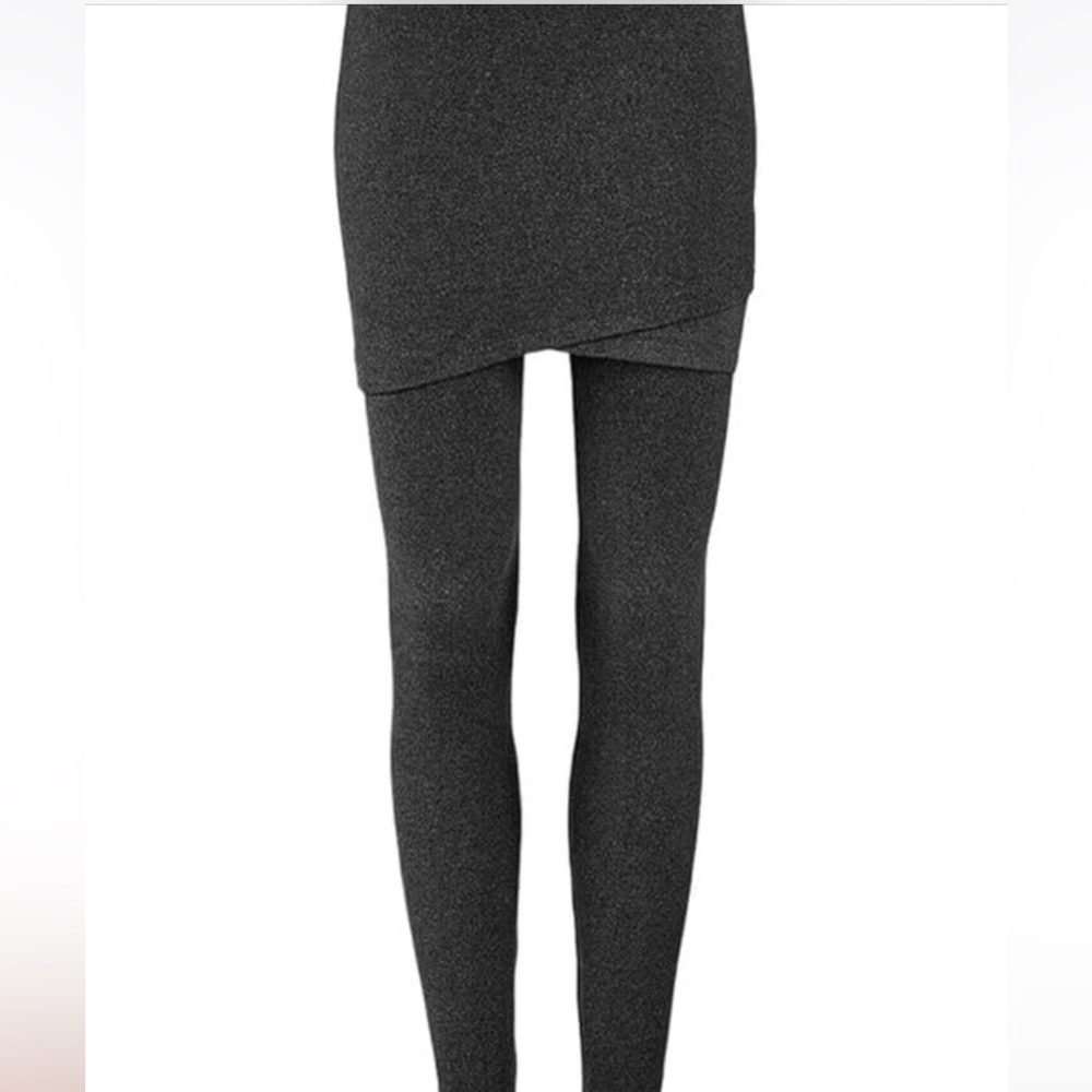 CAbi M'Leggings asymmetrical skirted leggings in dark gray Women’s Size S